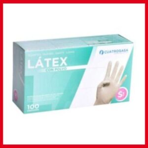 tipos de guantes examen latex con polvo